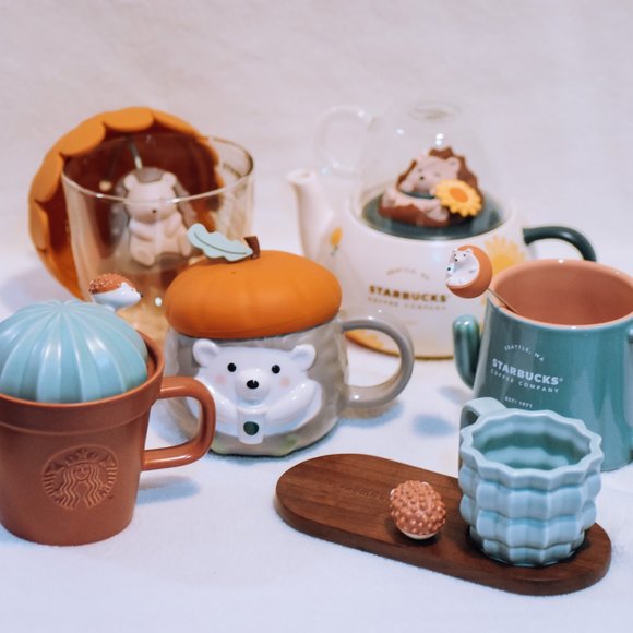 Starbucks Hedgehog Cactus Mug with stirrer - Picture 4 of 5